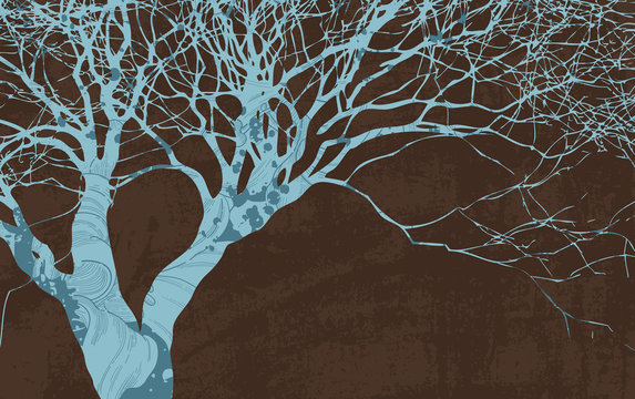 Vector grunge tree
