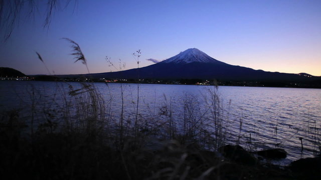Mt Fuji in Japan at Sunset (mix)