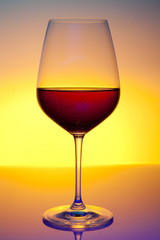 Bottle and wine glass