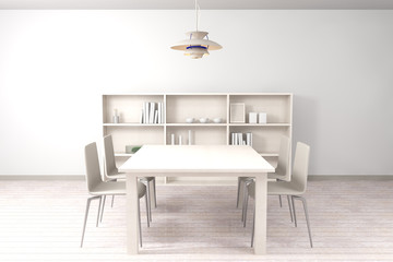 White modern dining
