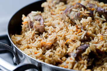 Pilaf (meat of a ram paella)
