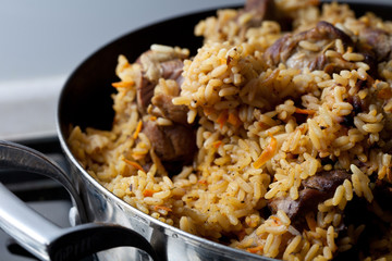 Pilaf (meat of a ram paella)