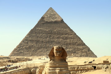 Sphinx Pyramids Giza Egypt