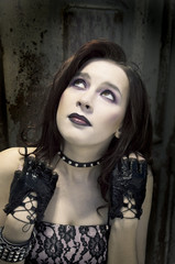 emo girl with beautiful hair