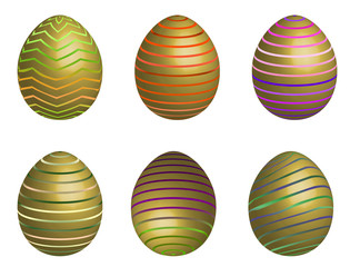 easter egg with color strip