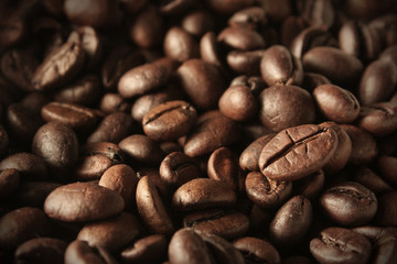 Close up of coffee beans