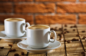 two cups of coffee