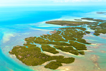 Florida Keys Aerial View - obrazy, fototapety, plakaty