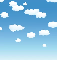 Tuinposter Hemel vector achtergrond met wolken in de lucht