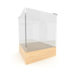 Empty glass showcase