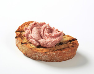 Toasted bread and pate
