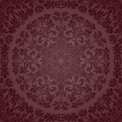 Seamless floral pattern. Retro background