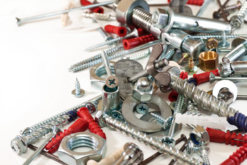 Fasteners of metal and plastic