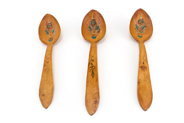 Rustic wooden spoons