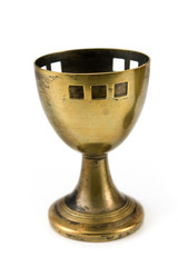 Old brass egg cup