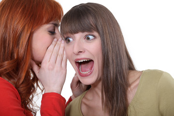 Women sharing a shocking secret