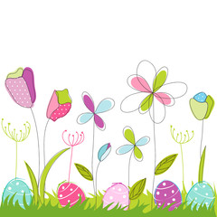 Obraz premium floral, easter greeting card