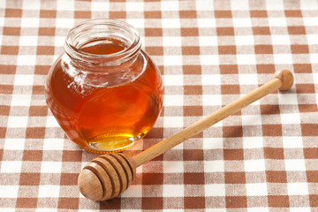 Honey and wood dipper