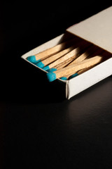 Blue match in box