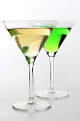 Two wine glasses