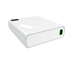 3d illustration: the hard drive icon on a white background