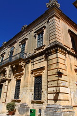 Traditional Maltese architecture in Valletta, Malta