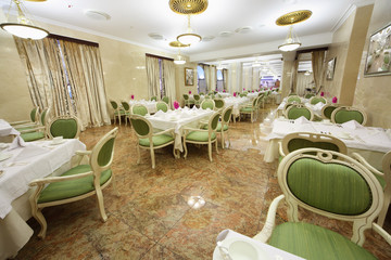Beautiful large light restaurant in Hotel