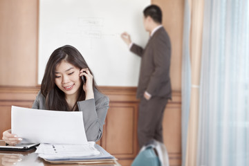 Businesswoman on the phone