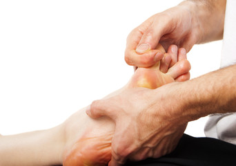 Foot massage and spa foot treatment