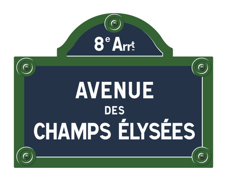 Plaque Avenue des Champs Élysées