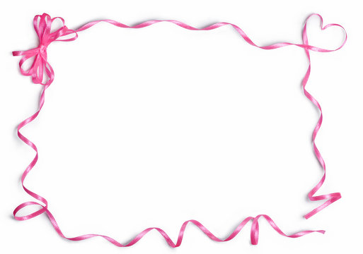 Pink Satin Ribbon Frame