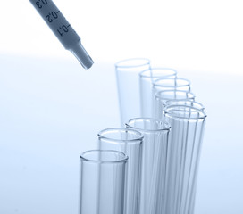 Test tubes, closeup