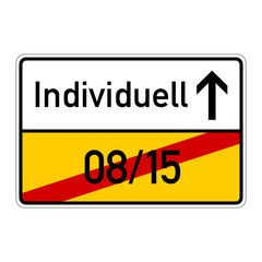 ortsschild 08/15 individuell I