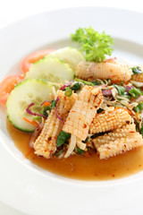 Thai Spicy Squid Salad (Yam Pla Muke)
