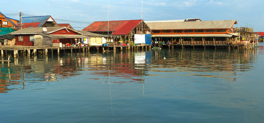 Fototapeta na wymiar Thai fishermans wieś