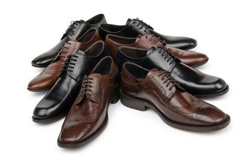 Male shoes in fashion concept