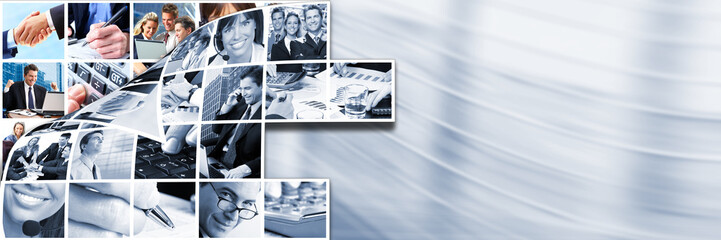 Business people team collage.