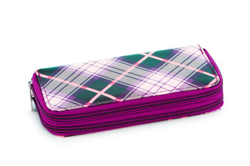 Elegant woman bag on white