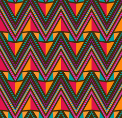 Abstract etnisch naadloos geometrisch patroon