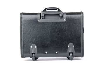 Black briefcase isolated on the white