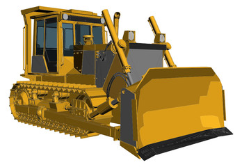 Obraz premium Bulldozer Vector 01