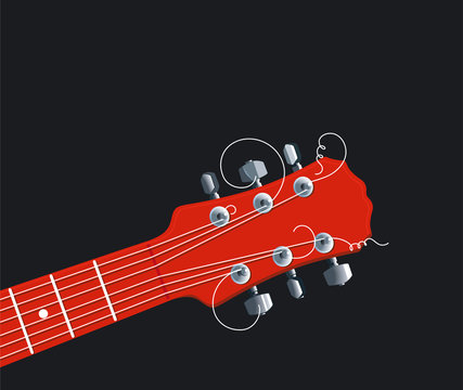 roter Gitarrenhals