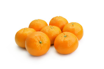 tangerine on white background
