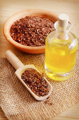 Linseed oil and flax seeds