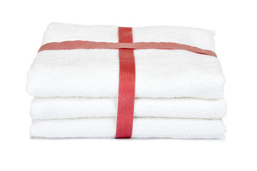 Stack of white towels