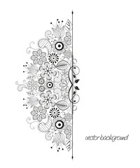 floral decoration on white background