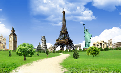 European holidays - travelling background. concept