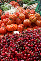 étalage fruit et légume du marché
