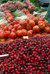 étalage fruit et légume du marché