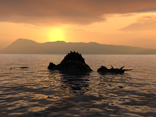 Naklejka premium The Monster of Loch Ness